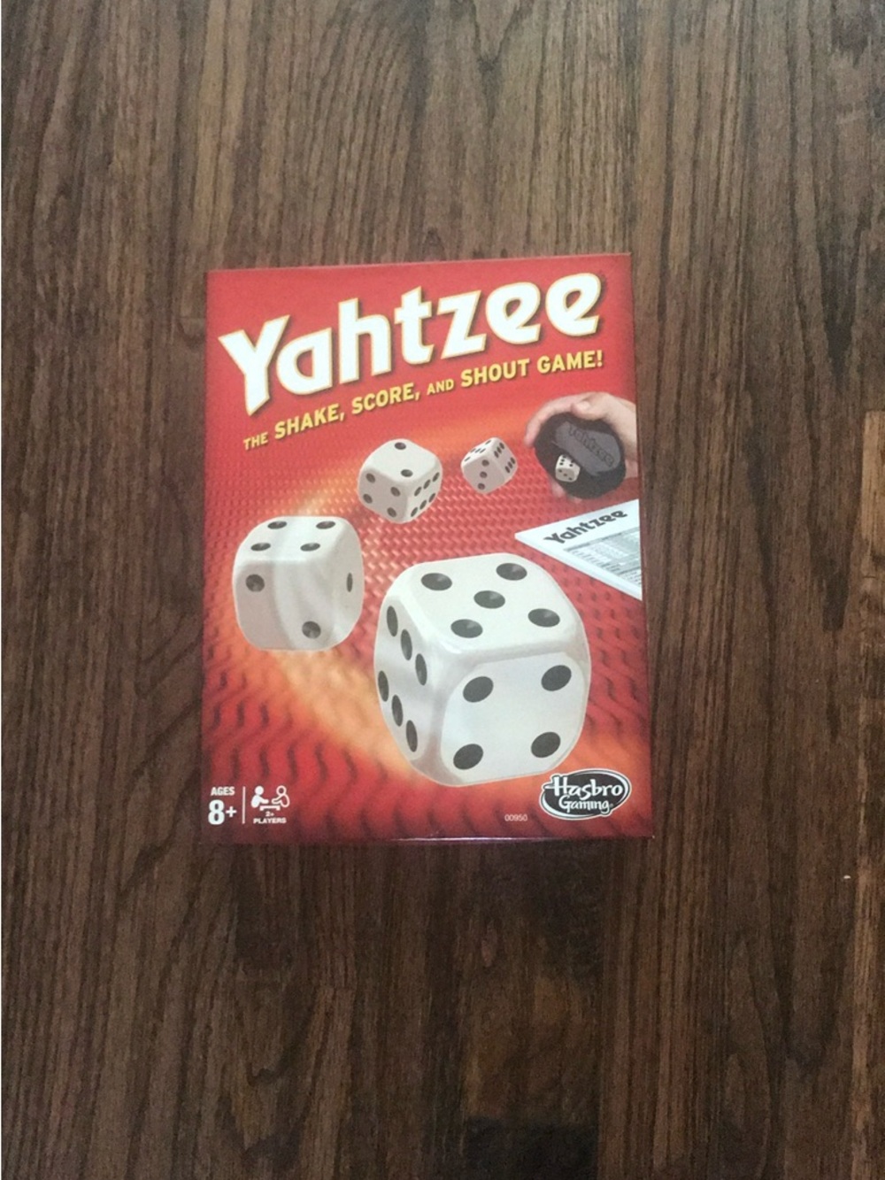 Hasbro Yahtzee Board Game - Red and White Packaging